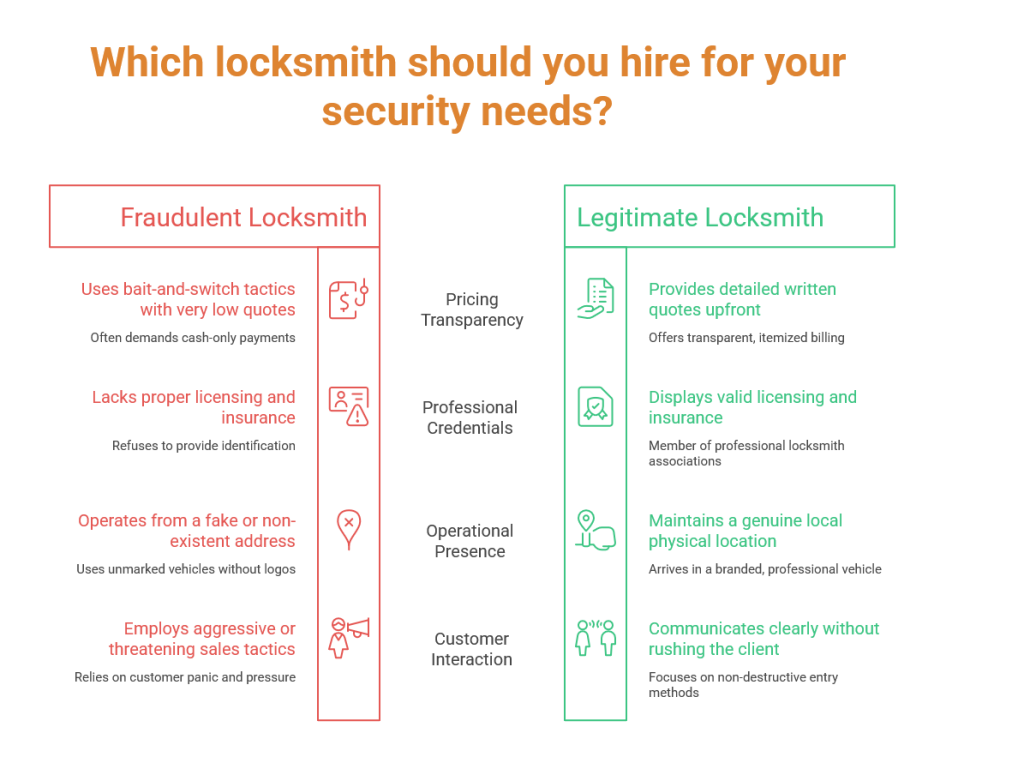 Locksmith Scams: How to Identify Fraudulent Services and Protect Yourself | 1 | Fraudulent Locksmiths Red Flags