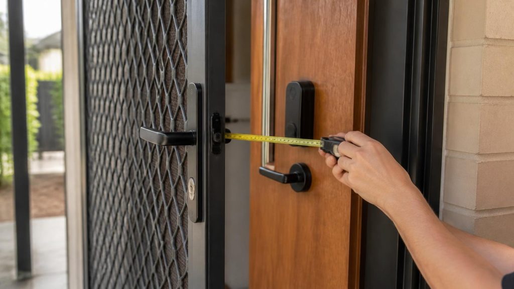 Smart lock security screen dor compatibility